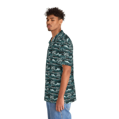 Men's Vintage Chalk Shark Hawaiian Shirt