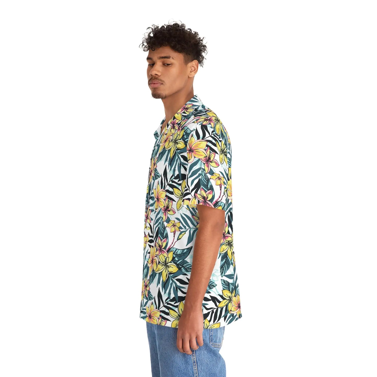 Men's Tropical Floral Print Hawaiian Shirt