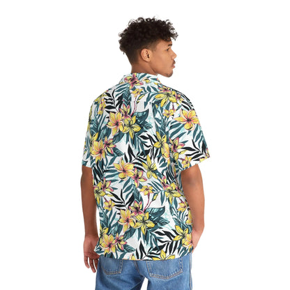 Men's Tropical Floral Print Hawaiian Shirt