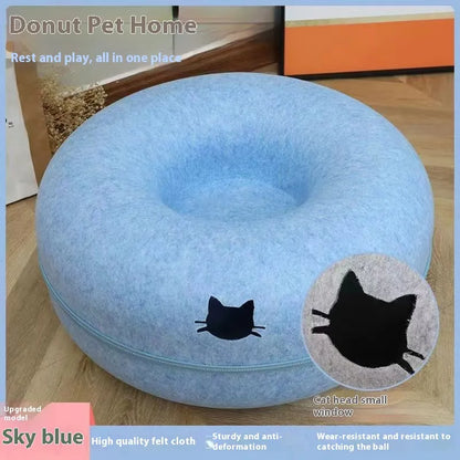 Pet Bed Comfortable Round Cat Tunnel