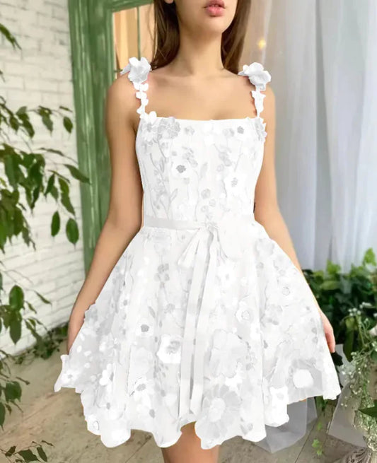 Women's 3D Flower Embroidery Dress