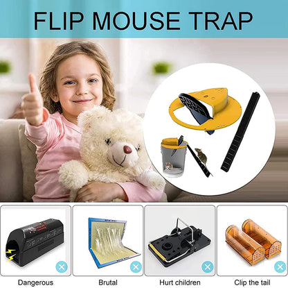 Mouse Rat Trap Flip & Slide Mouse Trap Bucket Catcher Mousetrap Slide Bucket Lid