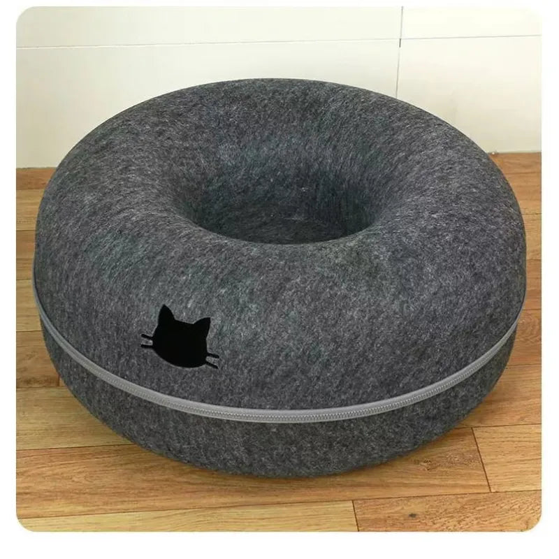 Pet Bed Comfortable Round Cat Tunnel