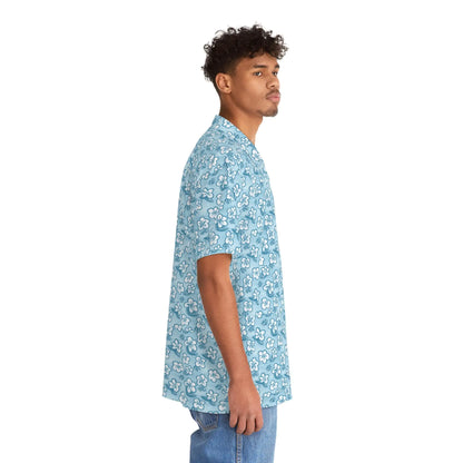 Men's Azul Tropical Flower Hawaiian Shirt